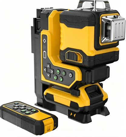18V 3×360° Green Laser Level with Remote Control & Self-Leveling