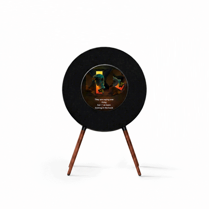 Record-Inspired Hi-Fi Bluetooth Speaker with Dynamic Lyrics Display