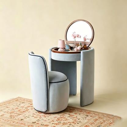 🎉 Exclusive Deal · Limited Stock🎉 Modern Makeup Vanity Set with LED Mirror, Stool & Large Storage