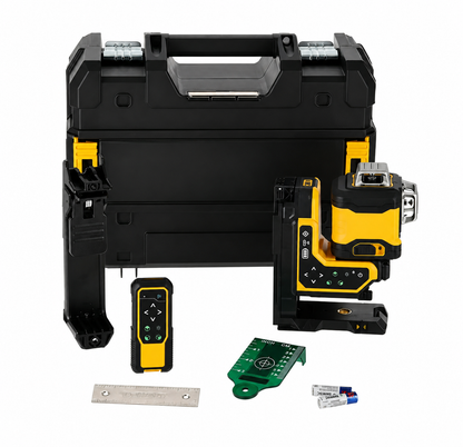 18V 3×360° Green Laser Level with Remote Control & Self-Leveling