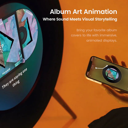Record-Inspired Hi-Fi Bluetooth Speaker with Dynamic Lyrics Display