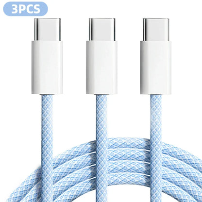 3er-Pack 1,8m 60W USB-C Schnellladekabel