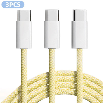 3er-Pack 1,8m 60W USB-C Schnellladekabel