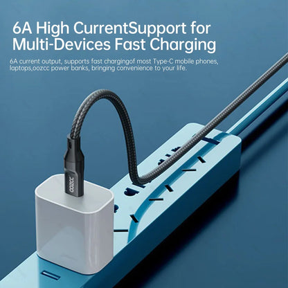 120W 5A USB-A auf USB-C Schnellladekabel mit LCD-Anzeige