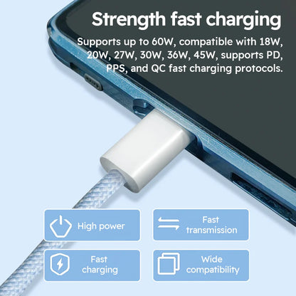 3er-Pack 1,8m 60W USB-C Schnellladekabel